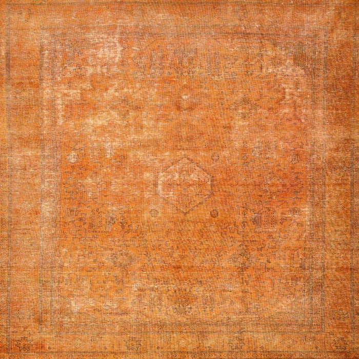 Square Traditional Dark Orange Persian Rug, tr4408