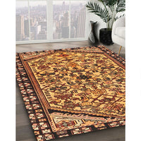 Traditional Saffron Red Persian Rug, tr4409