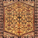 Square Traditional Saffron Red Persian Rug, tr4409