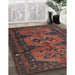 Traditional Sienna Brown Persian Rug in Family Room, tr4410