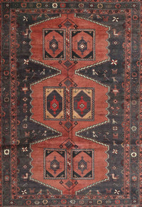 Machine Washable Traditional Sienna Brown Rug, wshtr4410