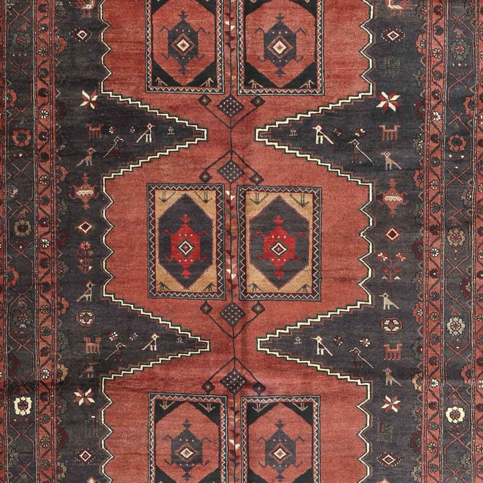 Machine Washable Traditional Sienna Brown Rug, wshtr4410