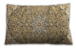 Traditional Classic Rectangular Brown Lumbar Throw Pillow, 13 inch by 19 inch, lbtr4411
