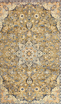 Machine Washable Traditional Brown Rug, wshtr4411