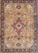 Traditional Dark Sienna Brown Medallion Rug, tr4412