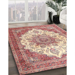 Traditional Cherry Red Persian Rug in Family Room, tr4413