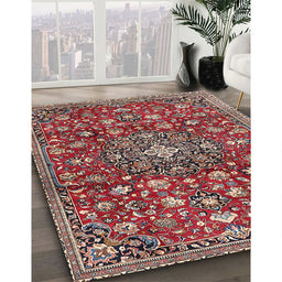 Traditional Red Persian Rug in Family Room, tr4414