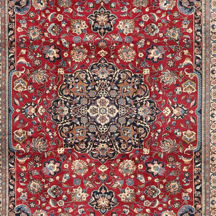 Machine Washable Traditional Tomato Red Rug, wshtr4414