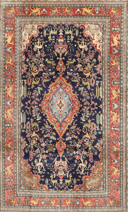 Machine Washable Traditional Red Brown Rug, wshtr4416