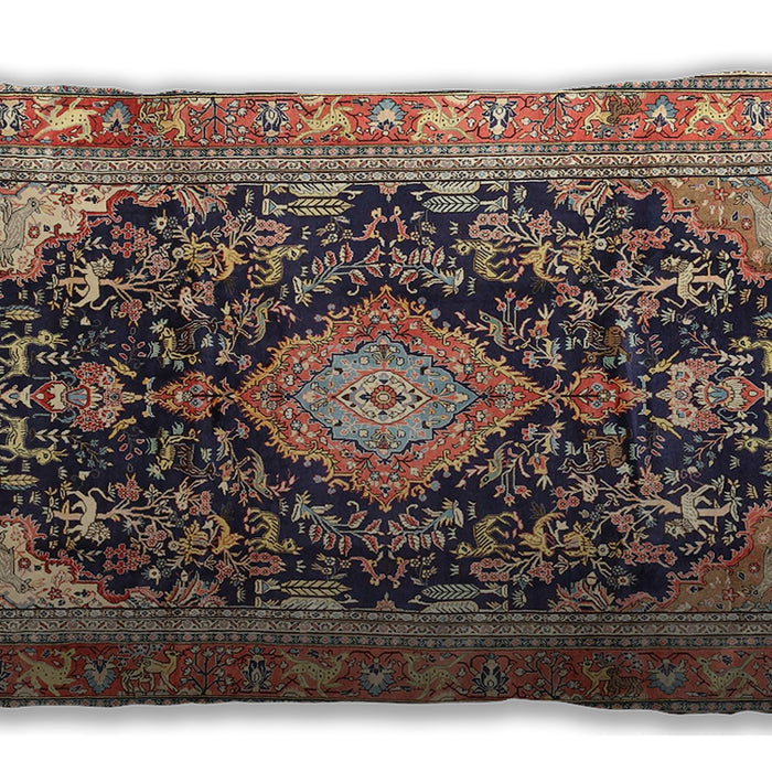 Traditional Classic Rectangular Red Brown Lumbar Throw Pillow, 13 inch by 19 inch, lbtr4416