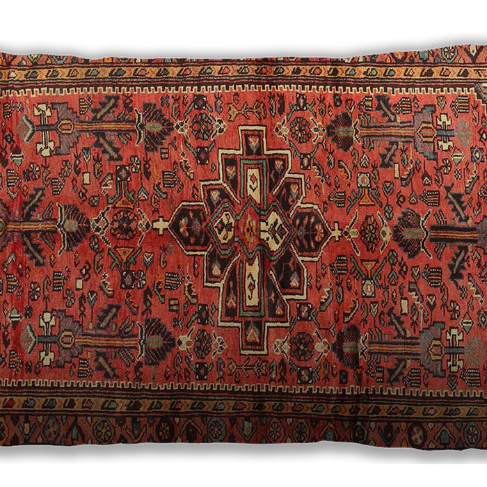 Traditional Classic Rectangular Tomato Red Lumbar Throw Pillow, 13 inch by 19 inch, lbtr4418