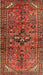 Machine Washable Traditional Tomato Red Rug, wshtr4418