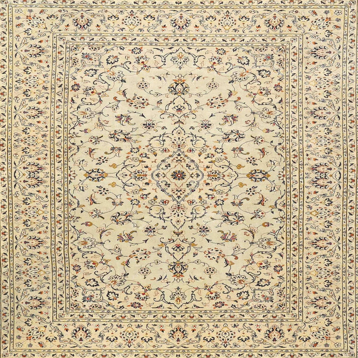 Round Machine Washable Traditional Khaki Gold Rug, wshtr4420
