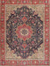 Traditional Saffron Red Medallion Rug, tr4424