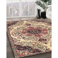 Traditional Chestnut Brown Medallion Rug, tr4425