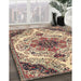 Traditional Chestnut Brown Medallion Rug in Family Room, tr4425