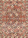 Machine Washable Traditional Brown Red Rug, wshtr4426