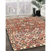 Machine Washable Traditional Brown Red Rug in a Family Room, wshtr4426