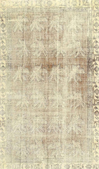 Machine Washable Traditional Gold Rug, wshtr4427