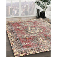 Traditional Dark Gold Brown Persian Rug, tr4428