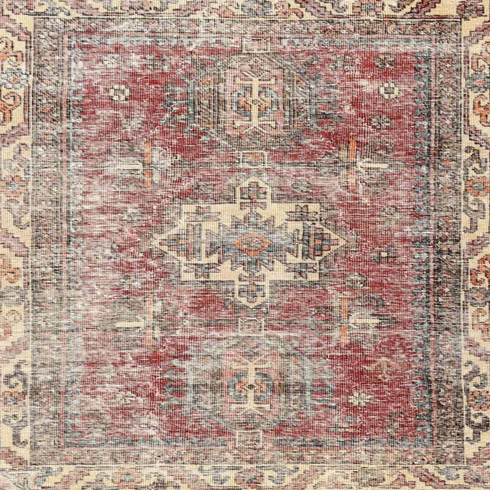 Square Traditional Dark Gold Brown Persian Rug, tr4428