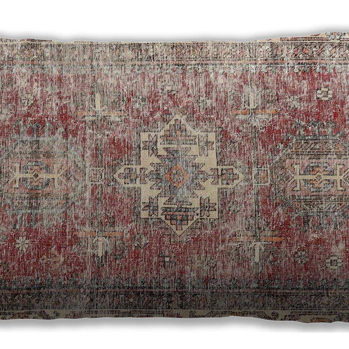 Traditional Classic Rectangular Dark Gold Brown Lumbar Throw Pillow, 13 inch by 19 inch, lbtr4428
