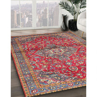 Traditional Camel Brown Medallion Rug, tr4430