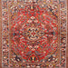 Square Traditional Light Copper Gold Persian Rug, tr4431