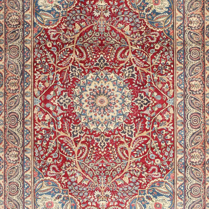 Traditional Brown Red Medallion Rug, tr4432