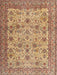 Machine Washable Traditional Mahogany Brown Rug, wshtr4433