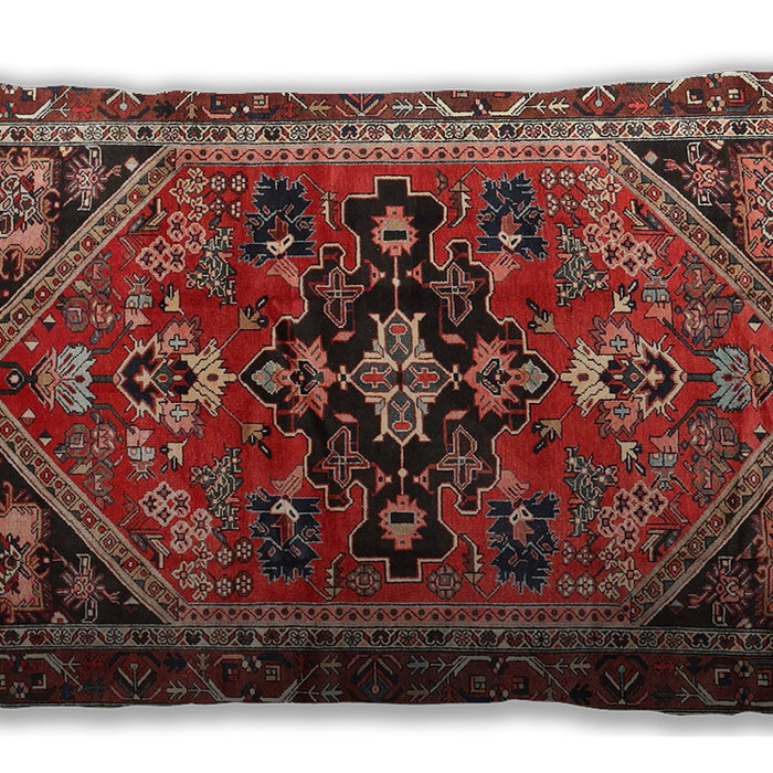 Traditional Classic Rectangular Saffron Red Lumbar Throw Pillow, 13 inch by 19 inch, lbtr4434