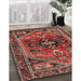 Traditional Saffron Red Persian Rug in Family Room, tr4434