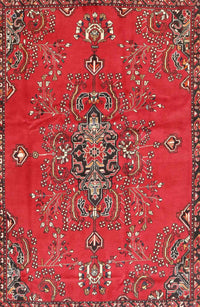 Machine Washable Traditional Cherry Red Rug, wshtr4435