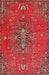 Machine Washable Traditional Cherry Red Rug, wshtr4435