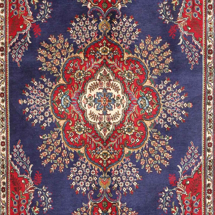 Traditional Purple Maroon Purple Medallion Rug, tr4436