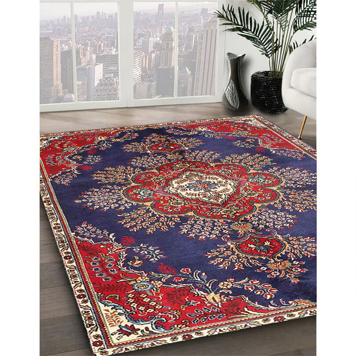 Machine Washable Traditional Purple Maroon Purple Rug in a Family Room, wshtr4436