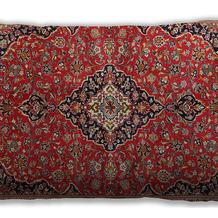 Traditional Classic Rectangular Tomato Red Lumbar Throw Pillow, 13 inch by 19 inch, lbtr4437