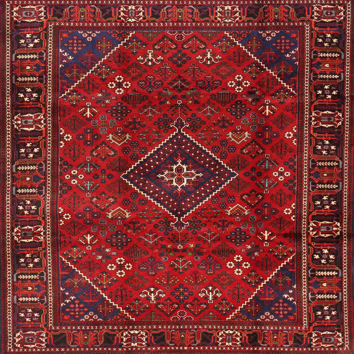 Round Machine Washable Traditional Brown Red Rug, wshtr4440