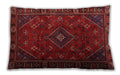 Traditional Classic Rectangular Brown Red Lumbar Throw Pillow, 13 inch by 19 inch, lbtr4440