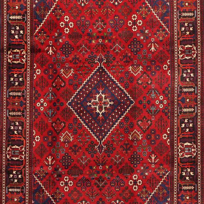Machine Washable Traditional Brown Red Rug, wshtr4440