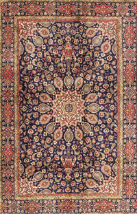 Machine Washable Traditional Light Copper Gold Rug, wshtr4442