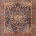 Square Traditional Light Copper Gold Persian Rug, tr4442