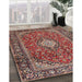 Machine Washable Traditional Saffron Red Rug in a Family Room, wshtr4443