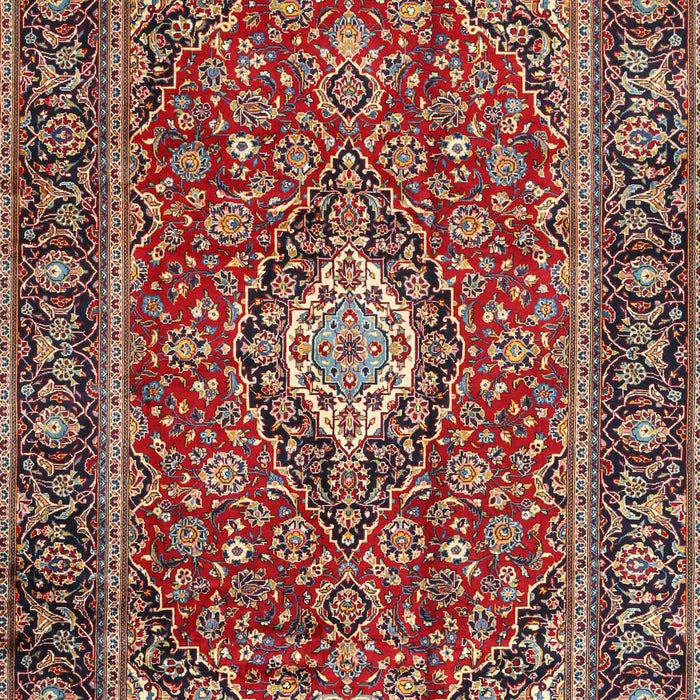 Machine Washable Traditional Saffron Red Rug, wshtr4443