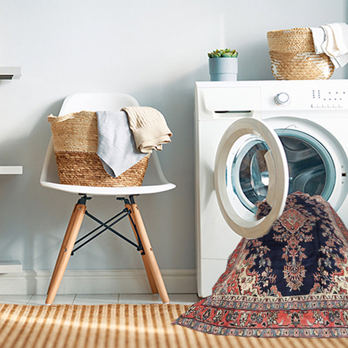 Machine Washable Traditional Light French Beige Brown Rug in a Washing Machine, wshtr4444