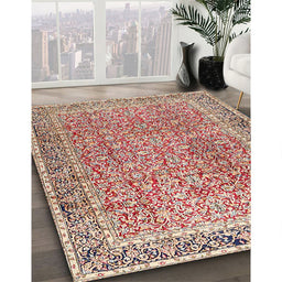 Traditional Chestnut Red Persian Rug in Family Room, tr4447