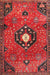 Traditional Cherry Red Medallion Rug, tr4449