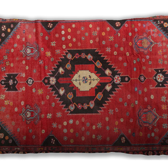 Traditional Classic Rectangular Cherry Red Lumbar Throw Pillow, 13 inch by 19 inch, lbtr4449