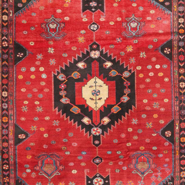 Machine Washable Traditional Cherry Red Rug, wshtr4449