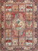 Machine Washable Traditional Brown Red Rug, wshtr4451